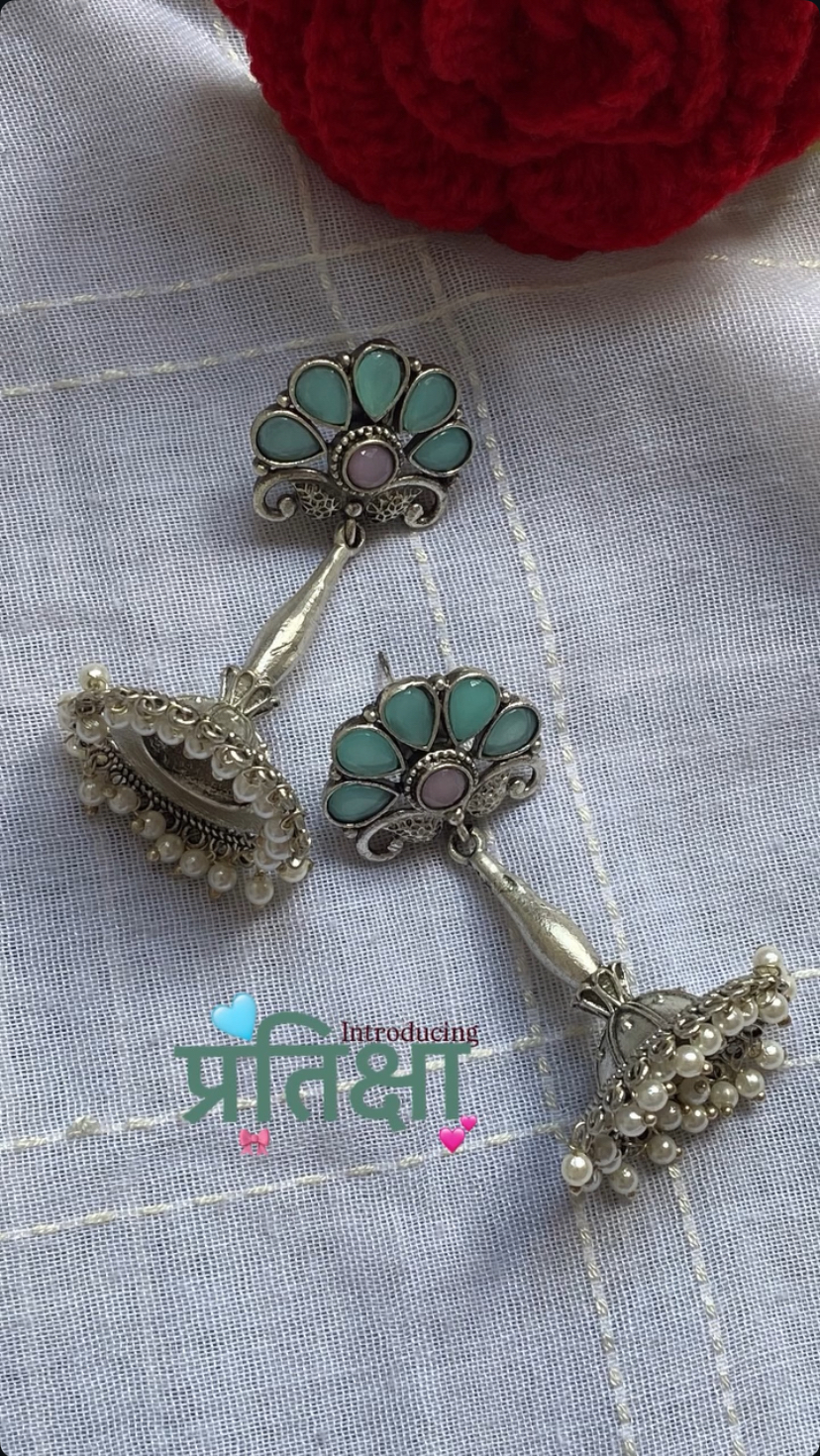 Silver Oxidize Jhumka