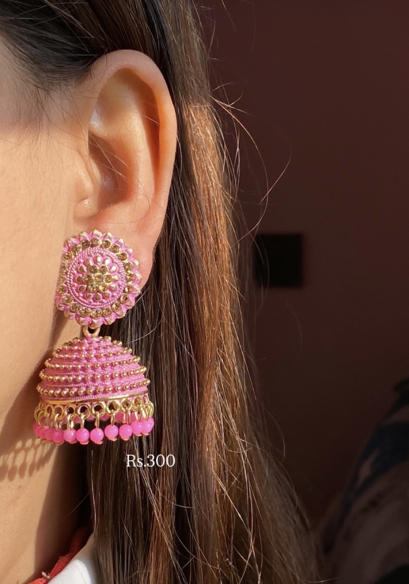 Pink Jhumka