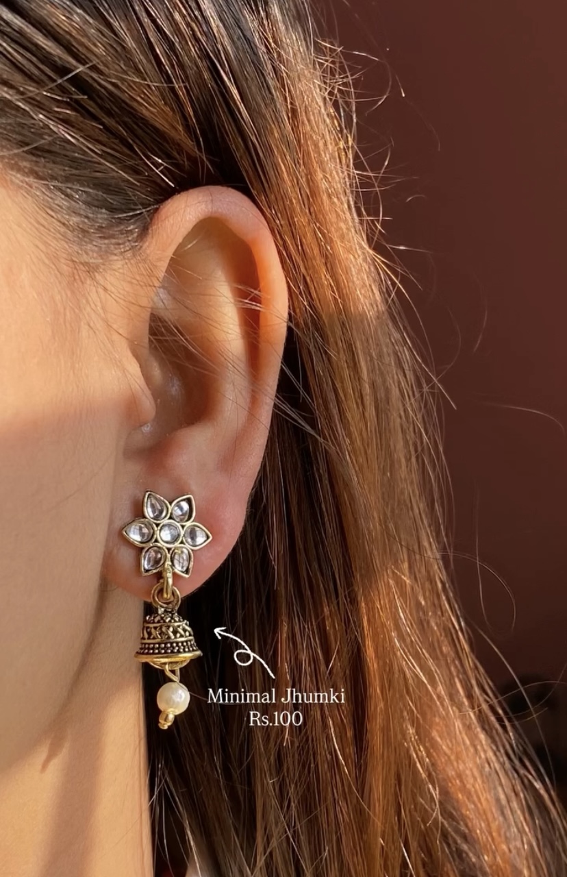 Flower Minimal Jhumka