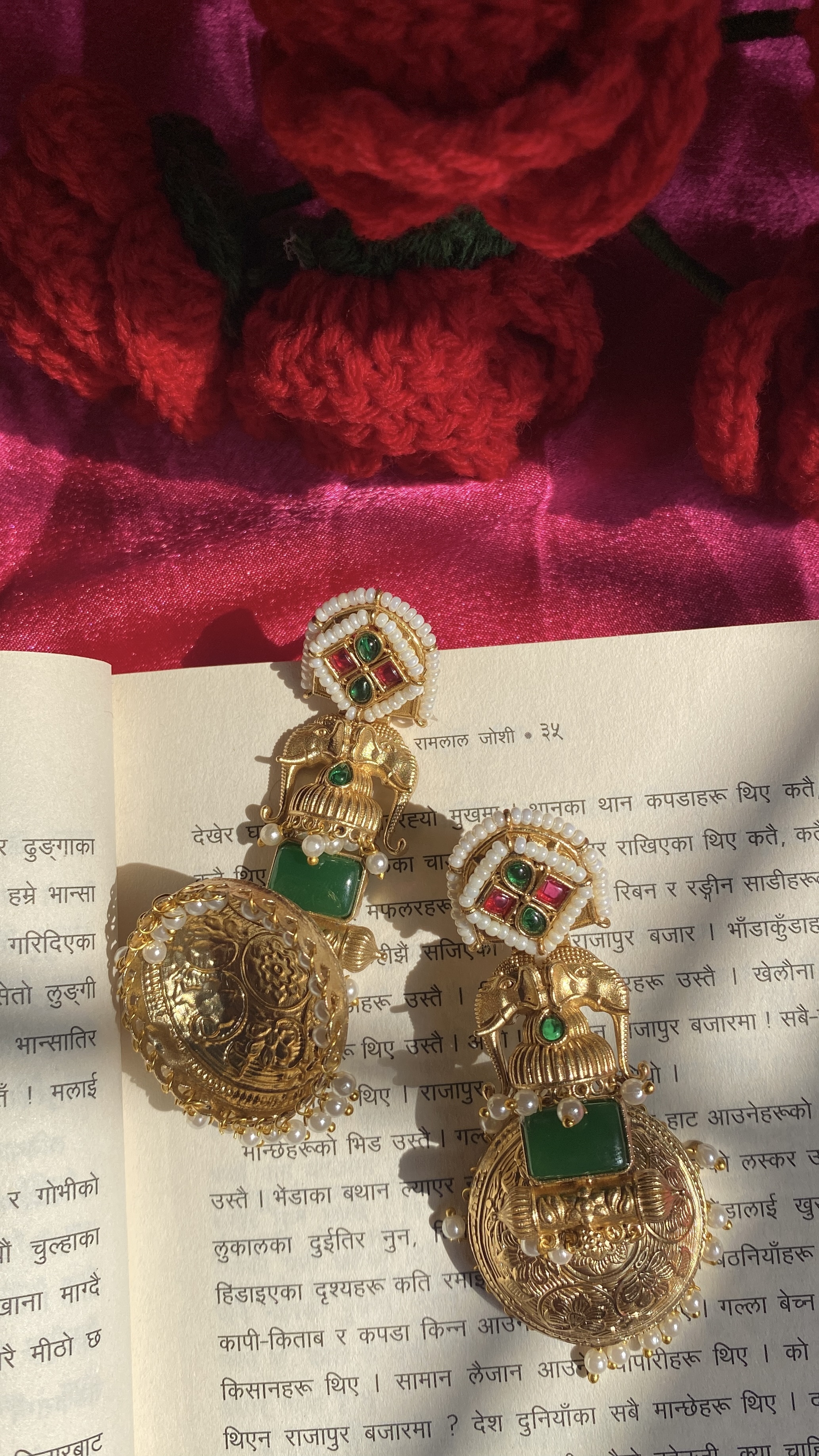 Gold Statement Kashmiri Jhumka