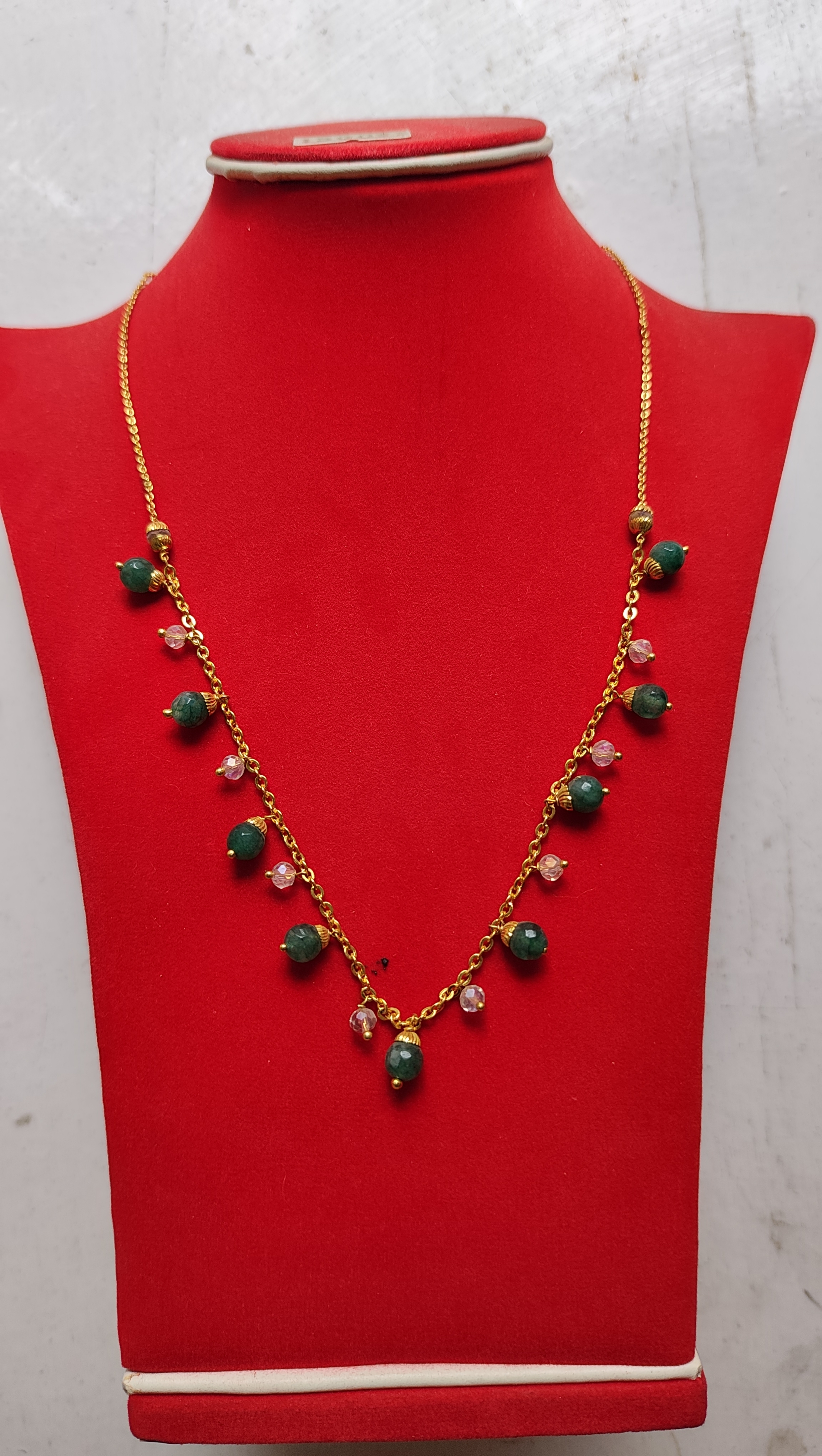 Brassko handmade mala with real stone