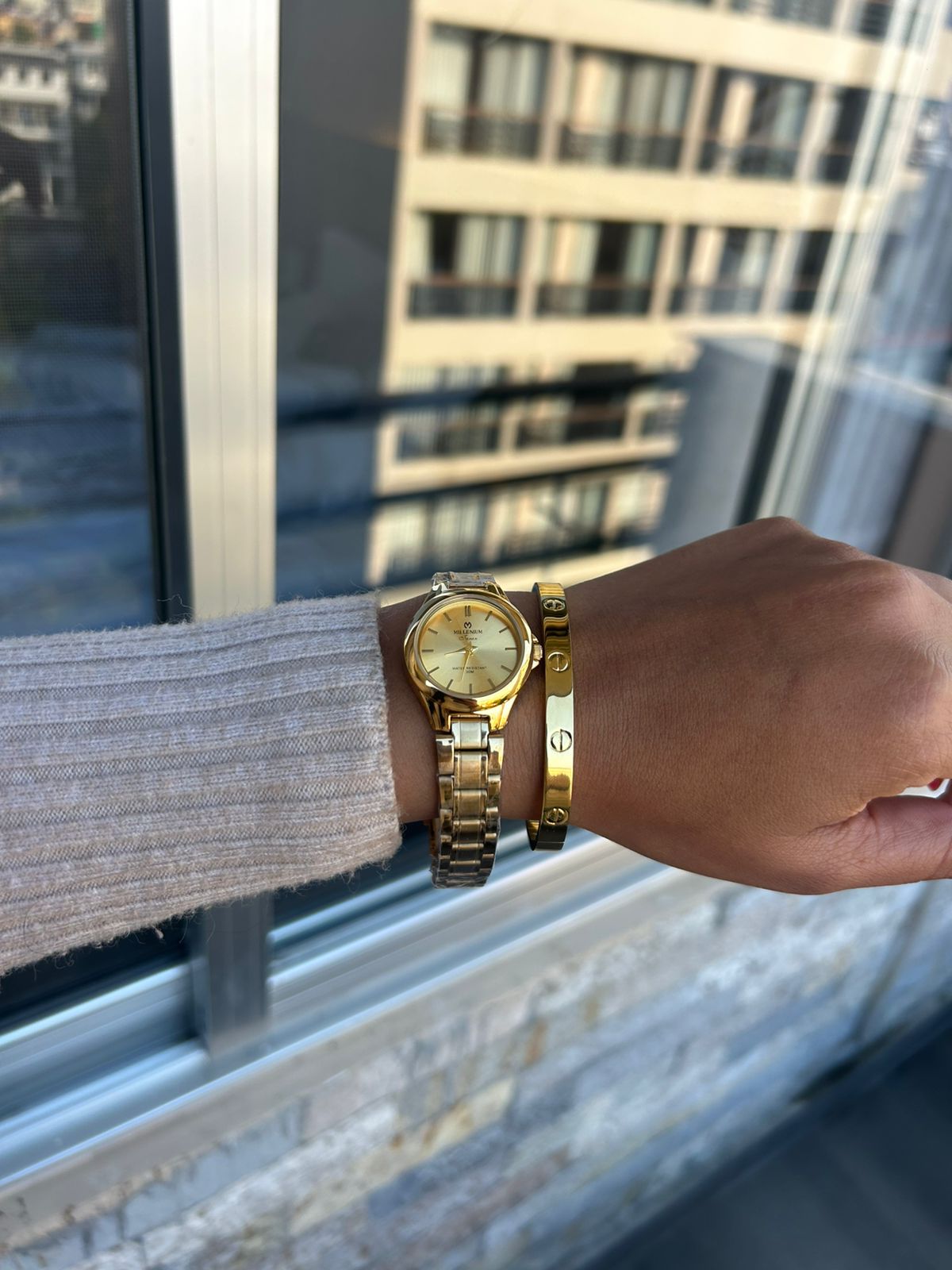 Combo set - Golden Watch & Golden Bracelet