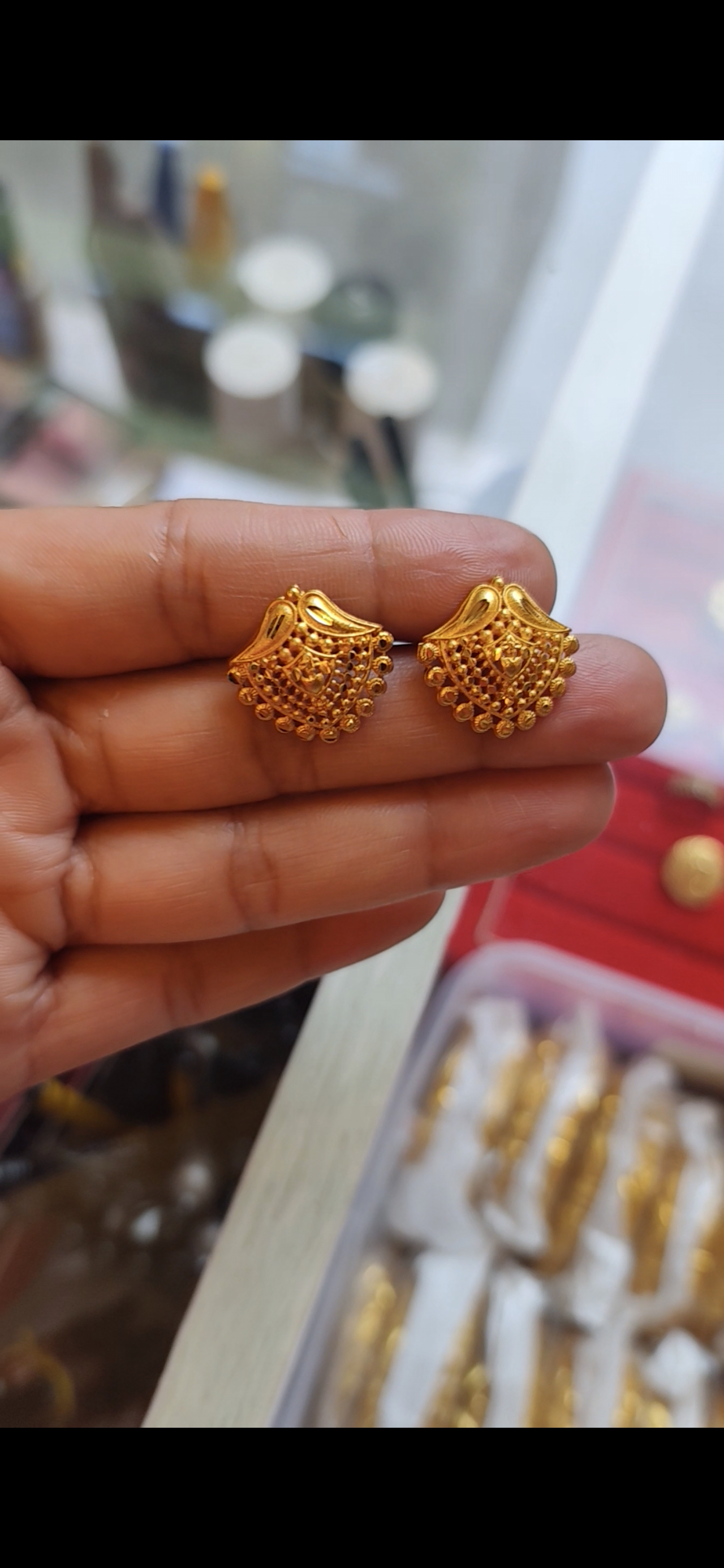 Gold plated earrings