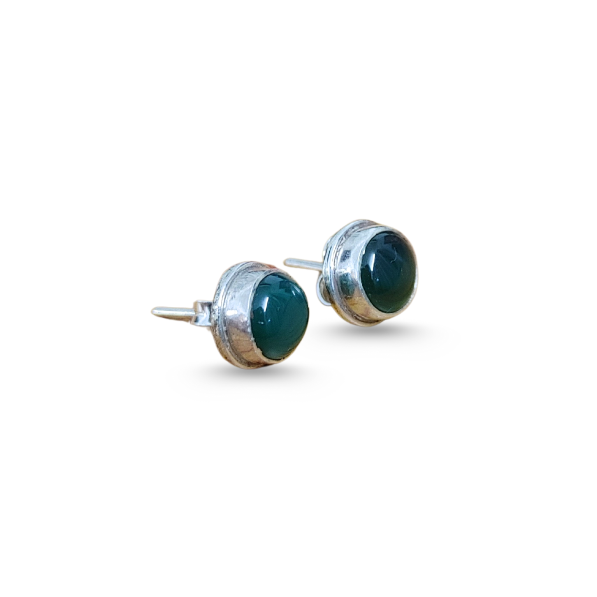 Green Onyx Stud Earrings