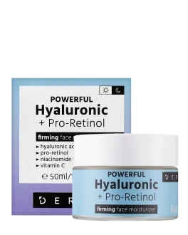 Powerful hyaluronic +pro-retinol firming face moisturiser