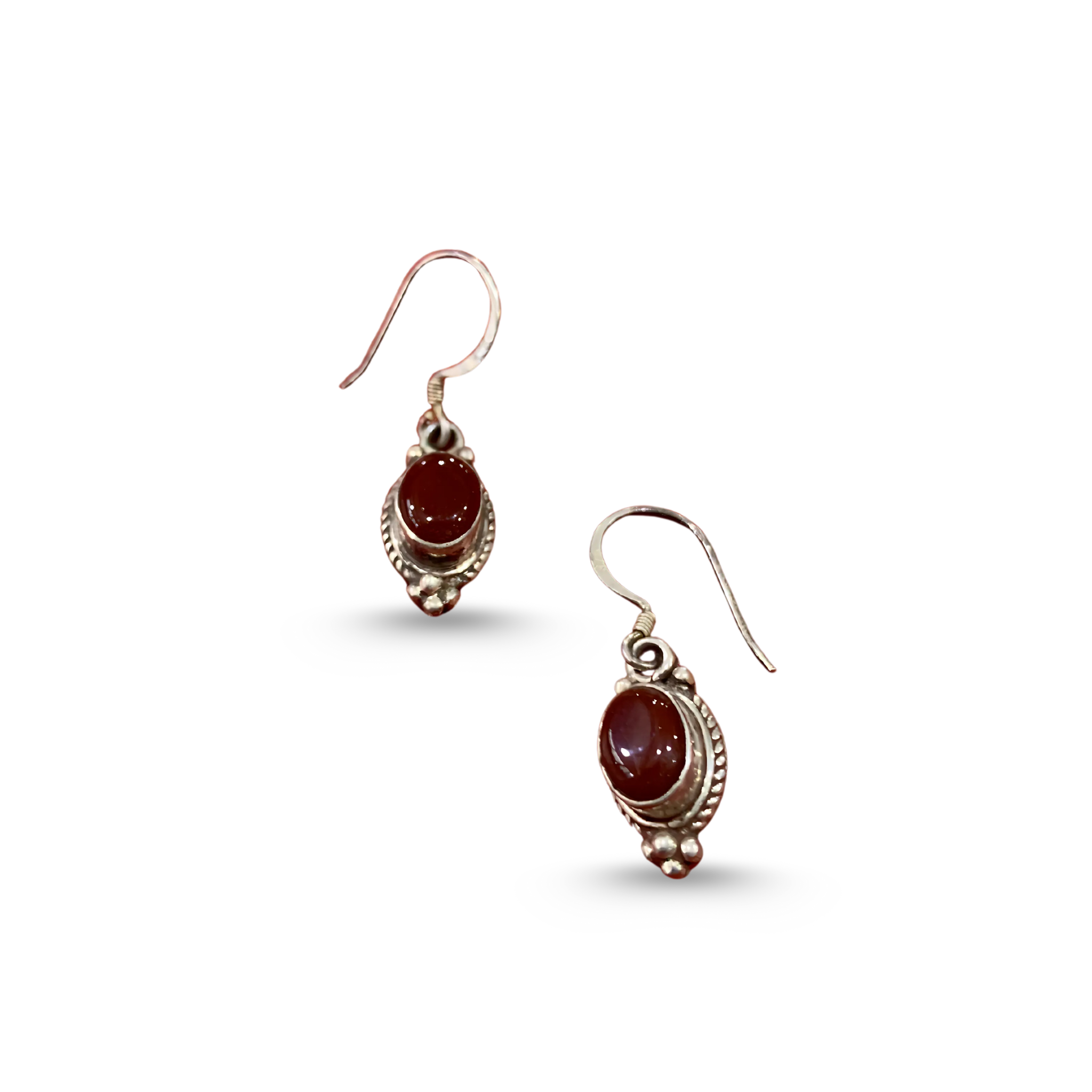Red Onyx Dangle Earrings