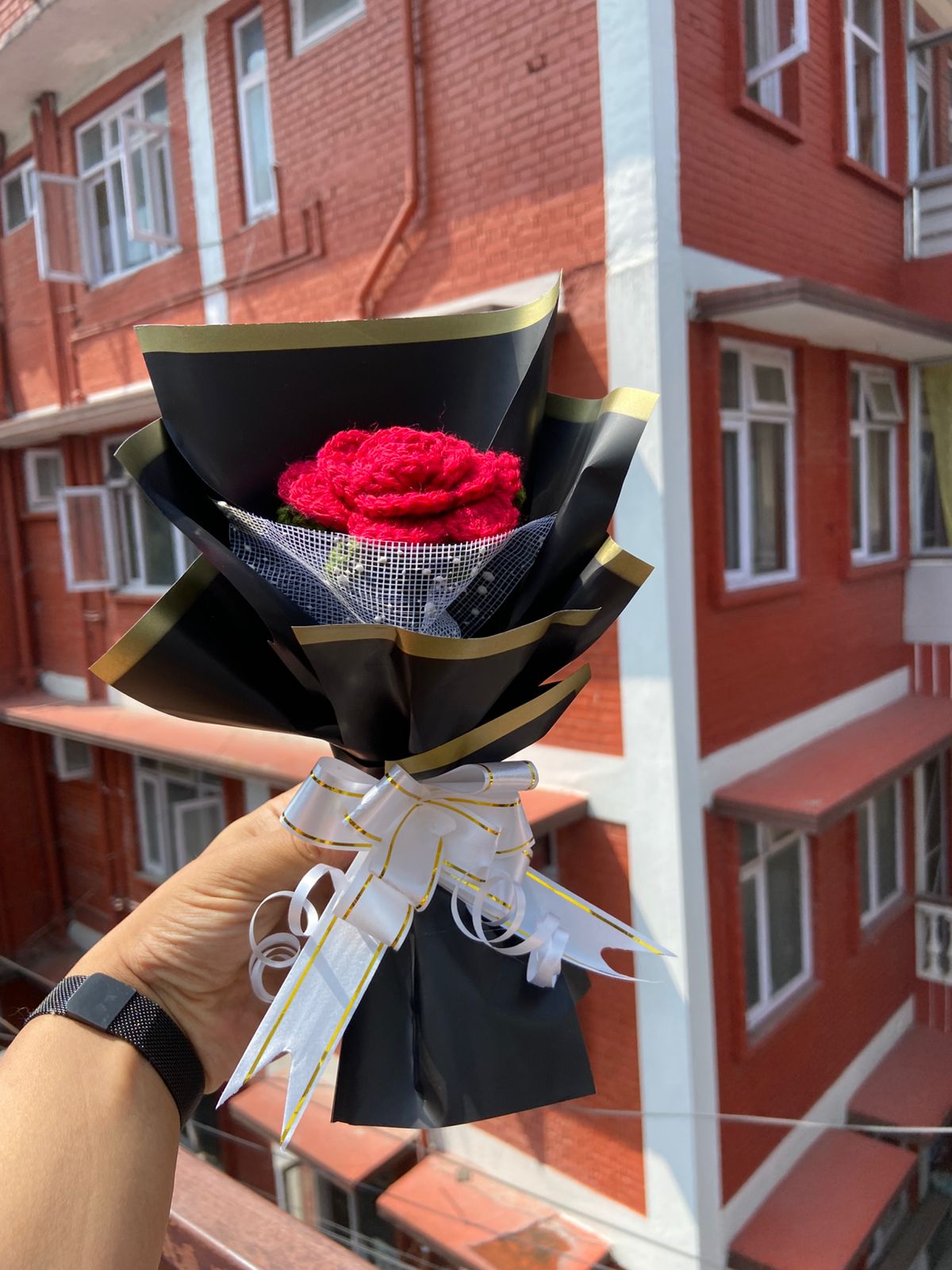 Single Rose Bouquet